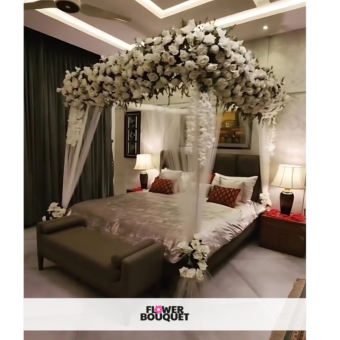 Enchanted Flower Canopy Bed Decor