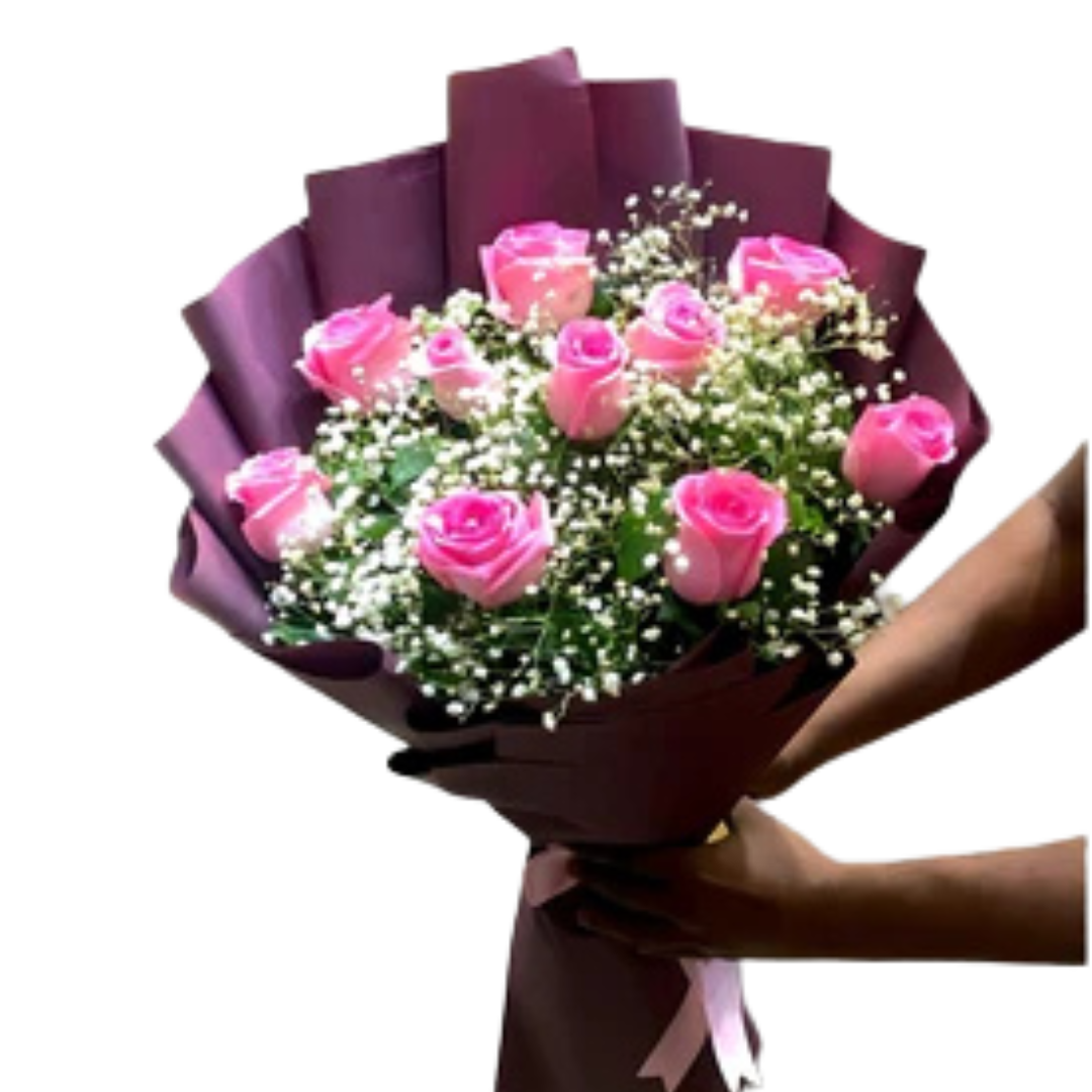 Elegant Purple Rose Bouquet