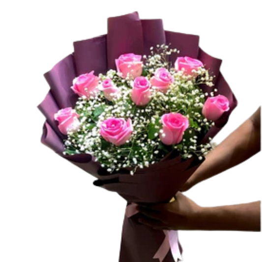 Elegant Purple Rose Bouquet