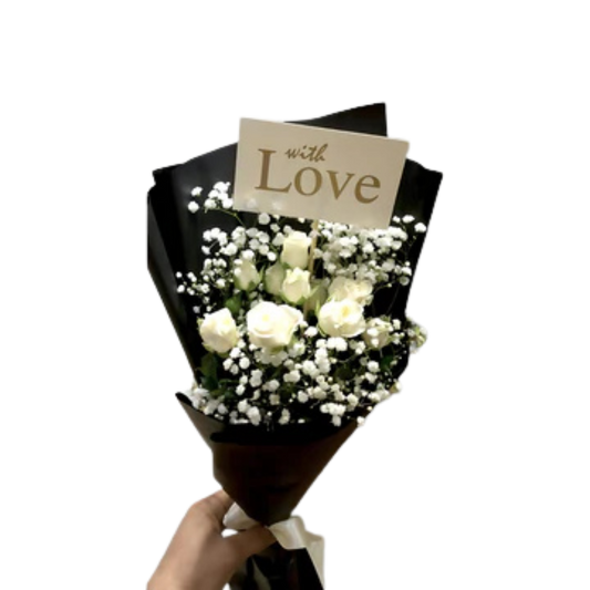 Elegant White Rose Bouquet