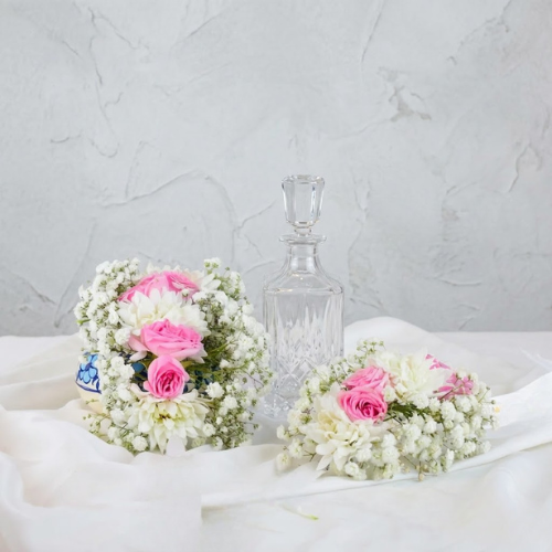 Chrysanthemum Rose Gajra Pair