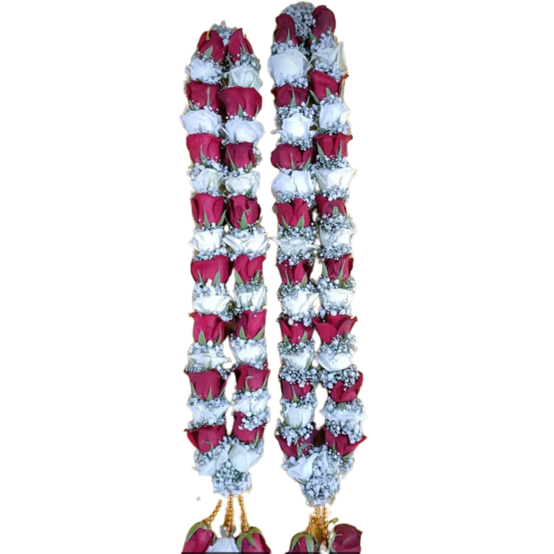 Floral Bridal Choker Necklace with Rose and Baby’s Breath
