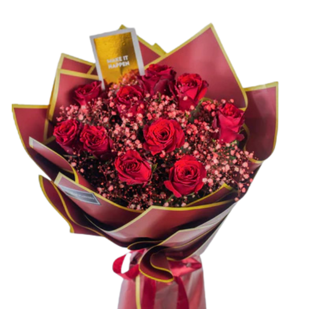 Crimson Enchantment Flower Bouquet