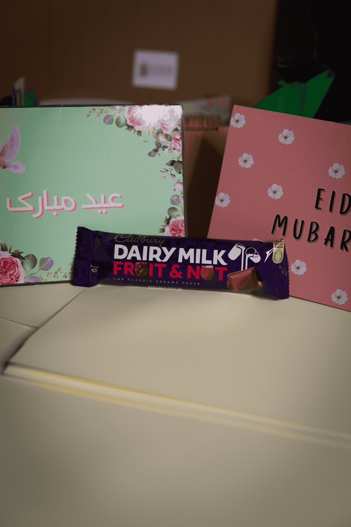 Delicious Cadbury Dairy Milk chocolate bar included in the gift box.