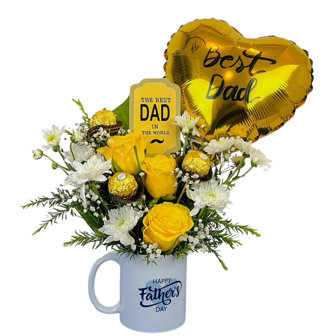 Father's Day Flower Mug