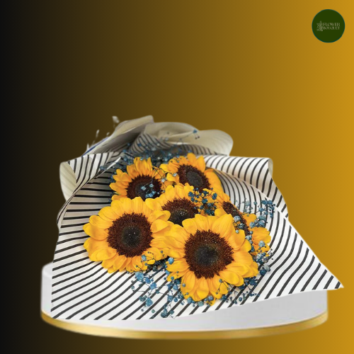 6 sunflowers arrangement, I am sorry flowers
