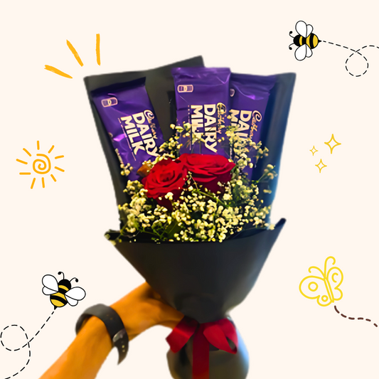 choclate and rose bouquet