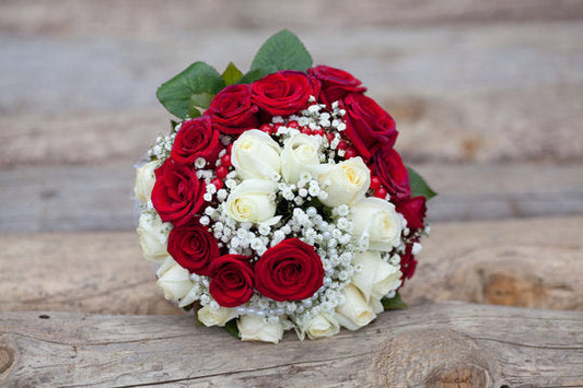 Celebrate wedding festivities with flower bouquet