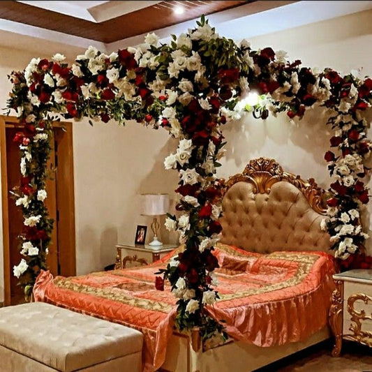 Wedding room decoration with flowers
