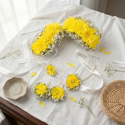 Yellow Blossom Floral Set