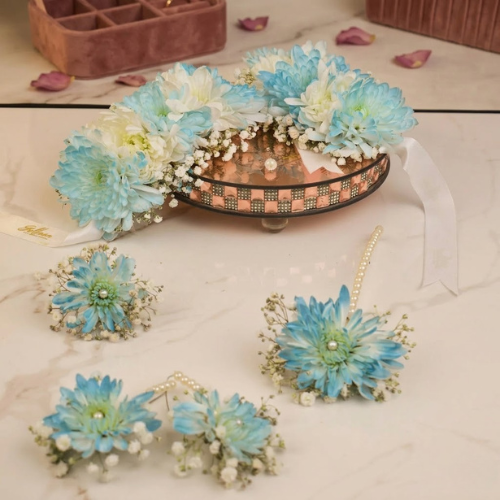 Blue Blossom Floral Set