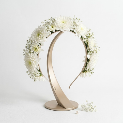 White Blossom Floral Crown