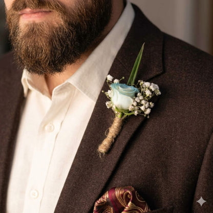Blue Rose Fresh Boutonniere