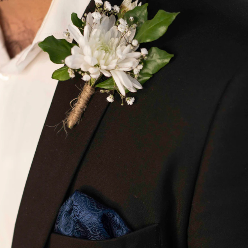 Blue Rose Fresh Boutonniere