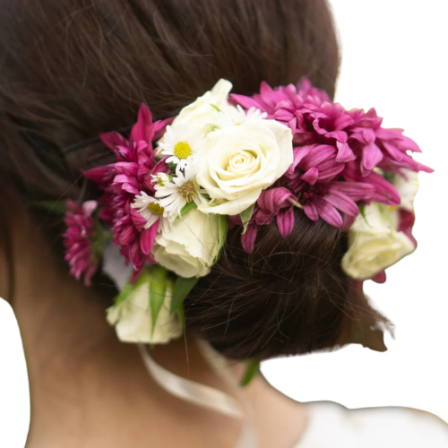 Purple Floral Bun Gajra