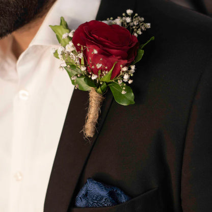 Blue Rose Fresh Boutonniere