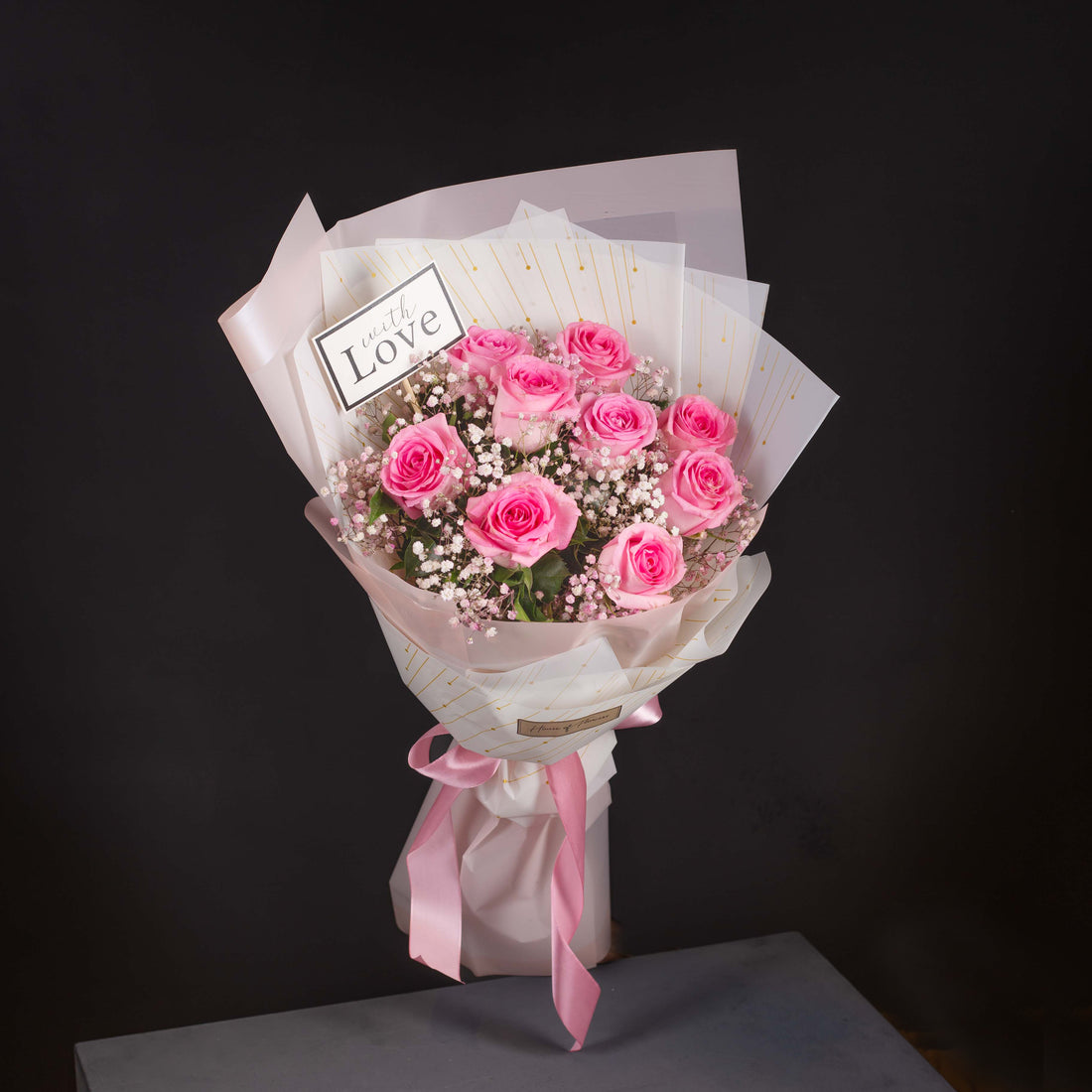 Pink & White Flower Bouquet