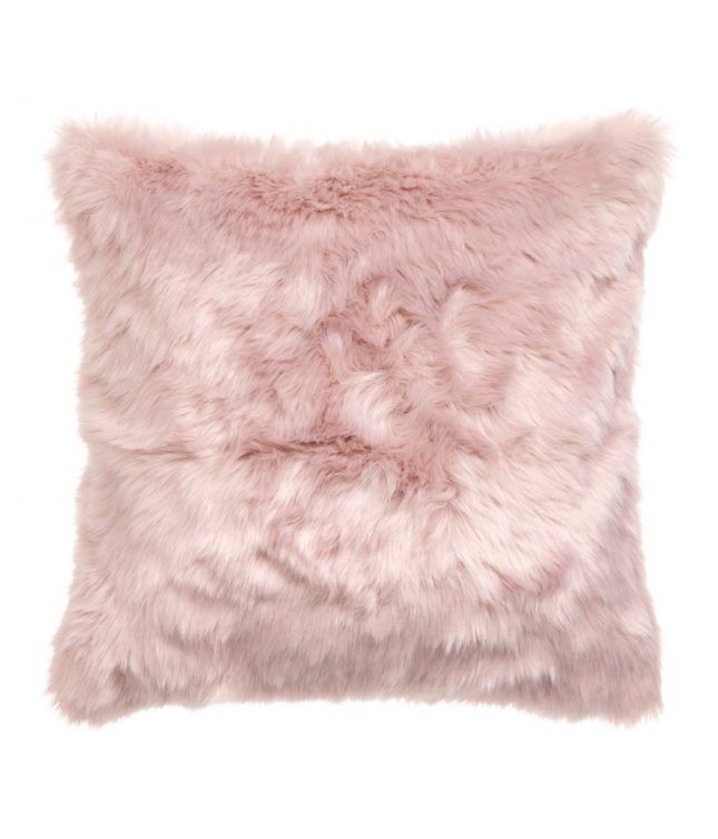 Soft pink faux fur cushion for home décor and gifting – elegant blush pillow for bedrooms and living rooms in Pakistan