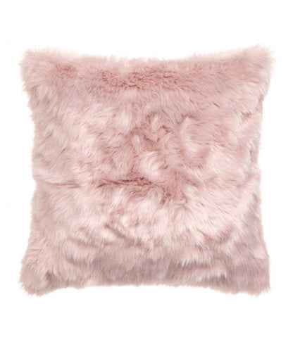 Soft pink faux fur cushion for home décor and gifting – elegant blush pillow for bedrooms and living rooms in Pakistan