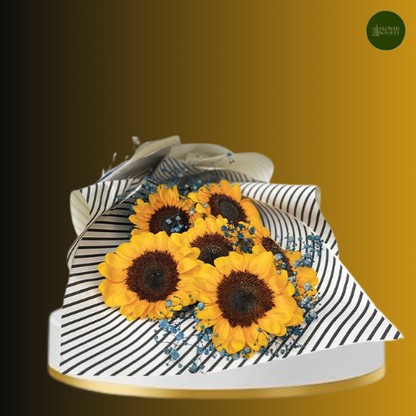 6 sunflowers arrangement, I am sorry flowers