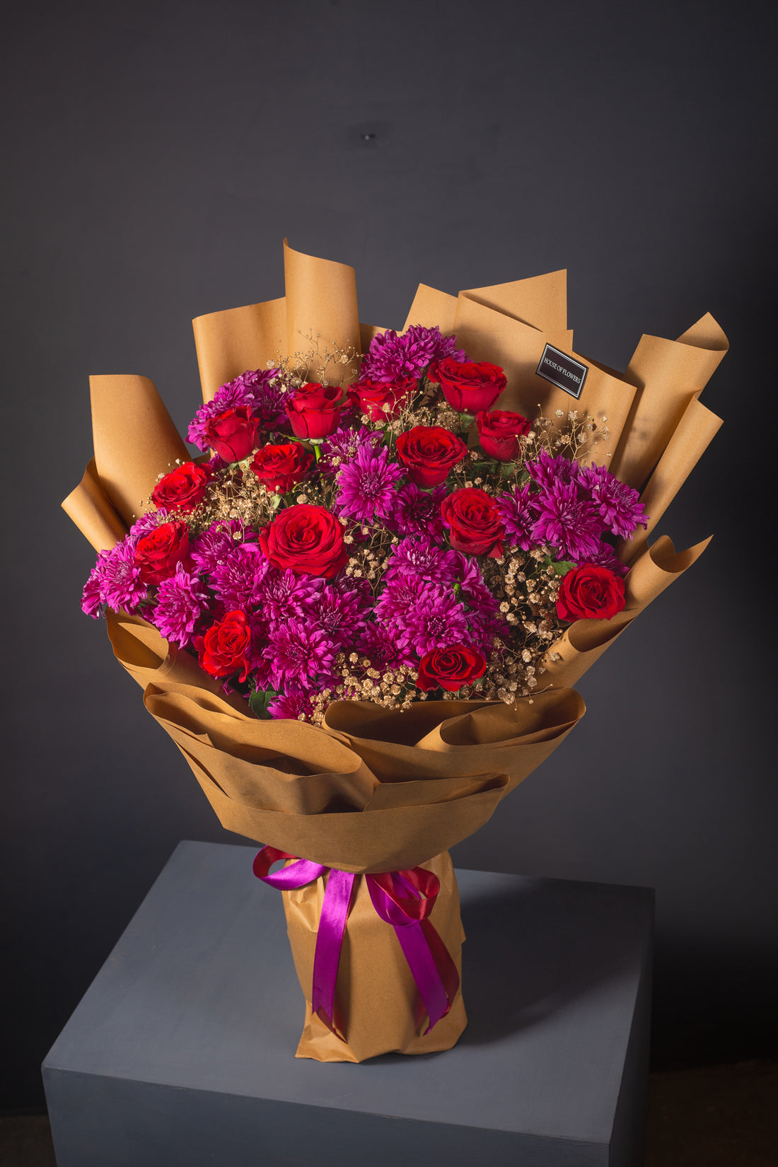 Roses , Chrys and Gypso -  Flower Bouquet