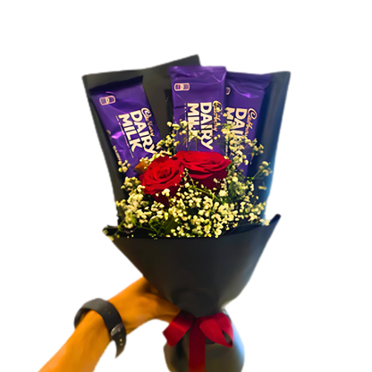 choclate and rose bouquet