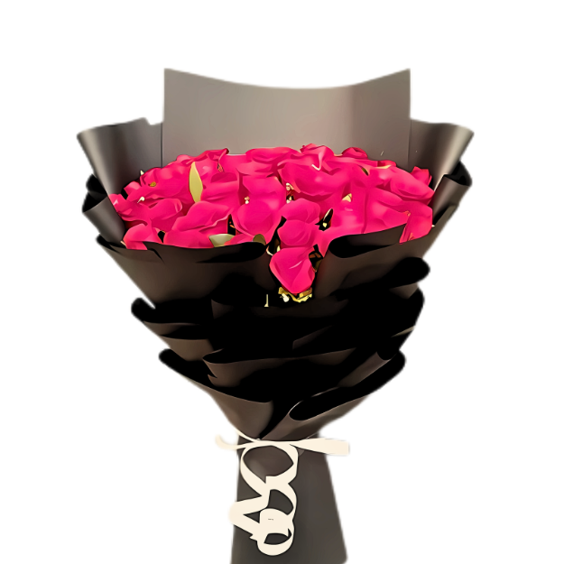 elegant-fuchsia-rose-bouquet