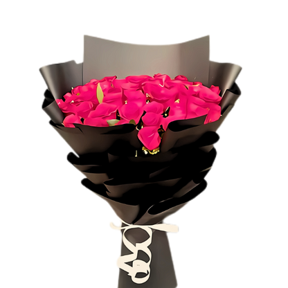 elegant-fuchsia-rose-bouquet